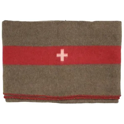 High Quality WW2 Swiss Army Wool Vintage Military Blanket 200x150cm - Repro • $79.99