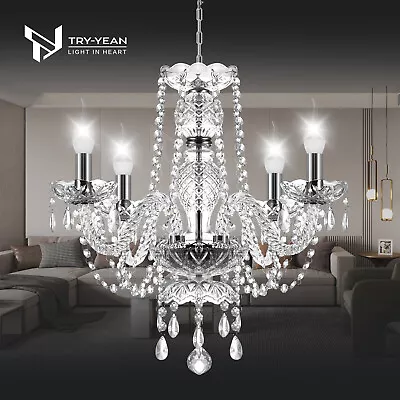 4-15 Lights Crystal Chandelier Modern Ceiling Pendant Lamp Home Fixture Lighting • $54.99