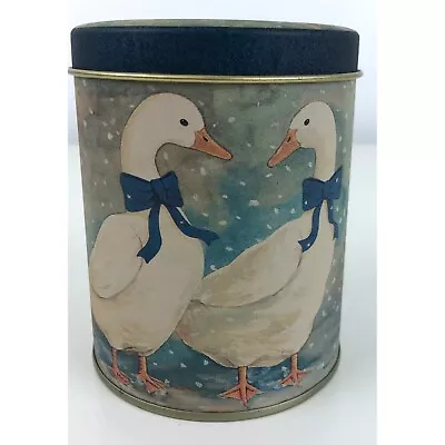 Winter Geese 4.5  Collectors Cookie Tin Vintage 80s • $14.99