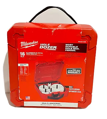 Milwaukee 49-22-4156 HOLE DOZER Durable Plumbers Bi-Metal Hole Saw Kit - 16 PC • $99.99