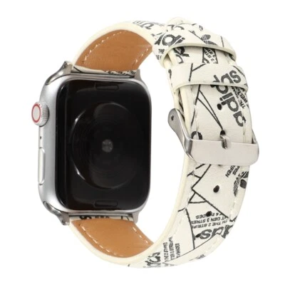 $17.99 • Buy 42/44mm Genuine Leather Apple Watch Band For IWatch Series SE 6 5 4 3 2 1 Strap 
