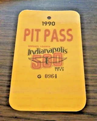 1990 Indianapolis 500 Season Pit Pass Credential Indy 500 • $8.99