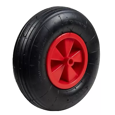 12  Pneumatic Wheelbarrow Trolley Heavy Duty Wheel 4.00 X 6 Red Tyre Replacement • £11.99