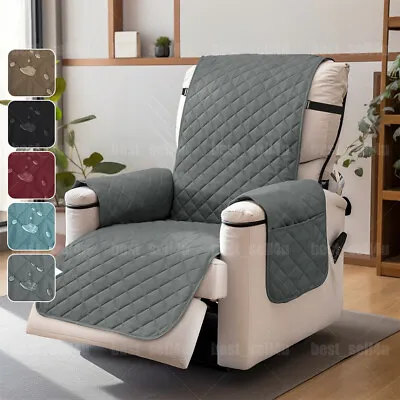 Waterproof Recliner Chair Cover With Pocket Slipcover Reversible Sofa Protector • $21.99