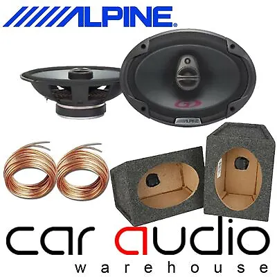 £119.95 • Buy Alpine SPG-69C3 3-Way 6x9  700 Watts Car Speakers & 6x9 Grey Pod Box (Pair)