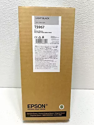 Epson Genuine T5967 Light Black Ink 350ML New Sealed Date: 2022 • $49.95