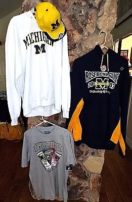 Michigan Wolverines Xl Collection 2007 Rose Bowl Hat2 Hoodies Cardst-shirt Xl • $50