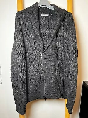 Vince Shawl Collar Alpaca Blend Cardigan In Dark Gray Sz L Large MAKE AN OFFER! • $143.99