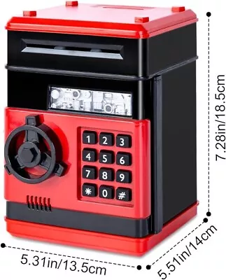 Electronic Money Box Safe For Kids Piggy Bank Mini ATM Cash Machine Coin Saving • £0.99