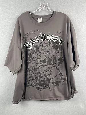 Hardnox Eat The Rich 20 Shirt Size 3XL Gray Short Sleeve Tee Monster Skull • $19.88