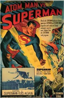 ATOM MAN VS. SUPERMAN Movie POSTER 11 X 17 Kirk Alyn Lyle Talbot Noel Neill F • $11.95