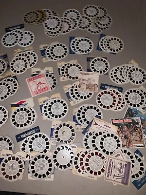 89 VTG View Master Reels Michael Jackson Thriller Sets Packet Cartoons War Place • £93.12