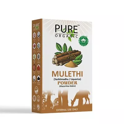 Licorice Root Powder (Liquorice) Mulethi Pure Organic 100g For Hair & Face • £13.75