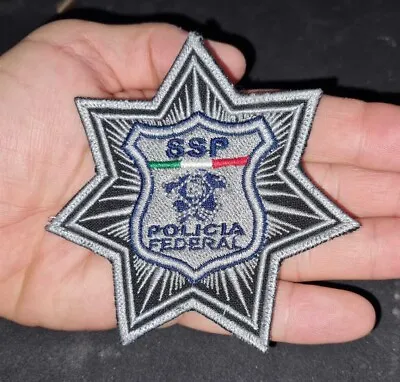 Mexican Policia Federal Ssp Star Patch Badge Mexico Police Uniform Obsolete !! • $11