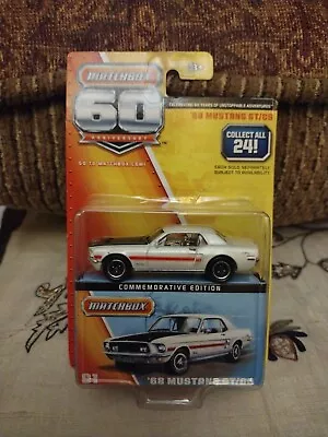 Matchbox Superfast #01  60th Anniversary 68 Mustang GT/CS White/Black Hood  MOC • $6