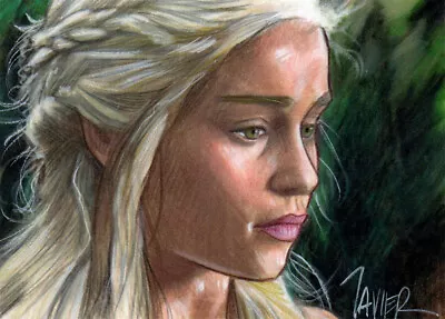 Game Of Thrones DAENERYS TARGARYEN Emilia Clarke SKETCH Card PRINT Open Ed 10 • $10.99