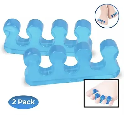 $9.99 • Buy 2 Pcs Toe Separator Pad Silicone Gel Pedicure For Foot Yoga, ONE SIZE FITS ALL..