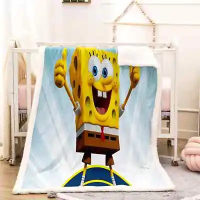 $44.68 • Buy Thumbs Up Happy Spongebob 3D Warm Plush Fleece Blanket Picnic Sofa Couch