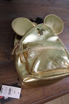 NEW Walt Disney Mickey Mouse Ears Gold Mini Satchel/Bag/Backpack • $19.98