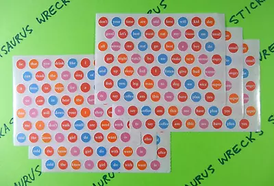 Micro Word Dot Sticker Mini Sheets Lot Of 6 • $7.01