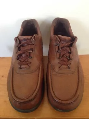 SAS Brown Leather Moc Toe Mens Walking Comfort Oxfords Sneakers USA 12M 46.5 • $63.99