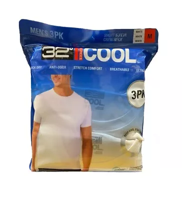 32 Degrees Cool Mens Stretch T-Shirt 3 Pack In 2 Colours And In 4 Sizes New • £20.99