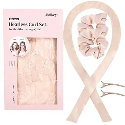 BOIKEY Heatless Curling SetHair Curlers For Long Hair Lazy Scrunchie Rollers • £5.98