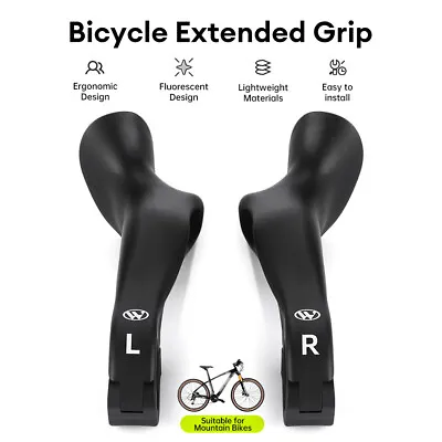 Ergonomic Design Bicycle Inner Bar Ends MTB Bike Handlebar Extender Cycle Parts • $14.73