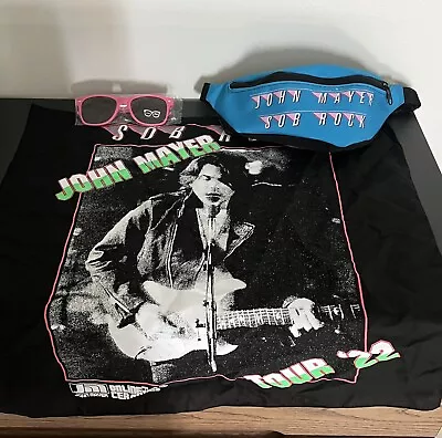 John Mayer Sob Rock 2022 Tour VIP Merch Fanny Pack Bandana Glasses Guitar Pick • $64.99