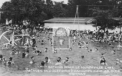 Bathing Beach LeSourdsville Lake Amusement Park Monroe Ohio OH - REPRINT • $4.99