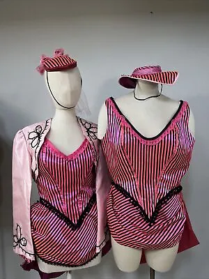 $79 • Buy 2 Pink Circus Girls Outfit Victorian Costume Lot Can Can Dancer  Girl Cosplay