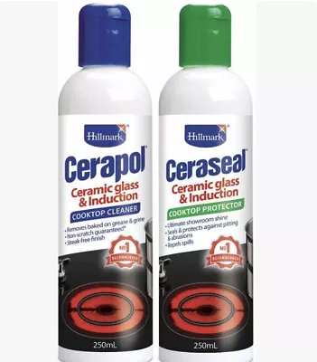 Hillmark Ceramic Glass/Induction Cooktop Cleaner (Cerapol) Protector (Ceraseal) • $39.50