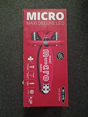 Micro Scooters Maxi Deluxe MMD077 - LED Wheels Kids Outdoors Scooter - Pink • £119.99