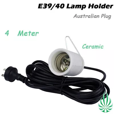 Auatralia Plug 4 Meter E40 Ceramic CFL Lamp Holder Hydroponics Grow Tent Light • $26