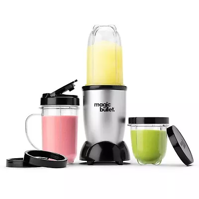 Magic Bullet Blender Small Silver 11 Piece Set • $35.88