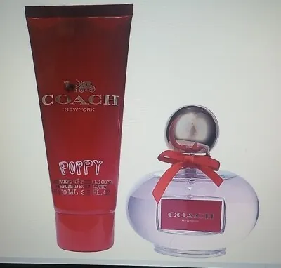 Coach Poppy 2pc Gift Set For Women EDP 3.3 Oz + Perfumed Body Lotion New In Box • $84
