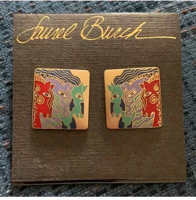 Laurel Burch Horses Moroccan Mares Earrings Bright Sandstone RETIRED Stud Post • $50