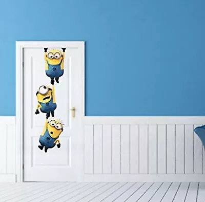 Minions Hanging Wall Sticker & Decal Vinyl Sticker 76X25CM Multicolour Pack Of 1 • $15.99