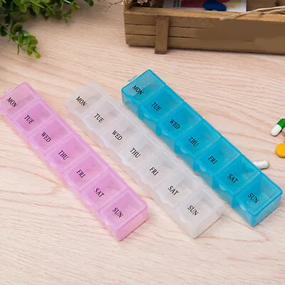 7day Large Pill Box Holder Tablet Container Organiser Dispenser Storage Vitamin+ • $2.35