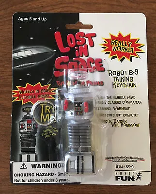 Lost In Space Robot B-9 Talking Keychain 1997 Brand New Unopened! • $16