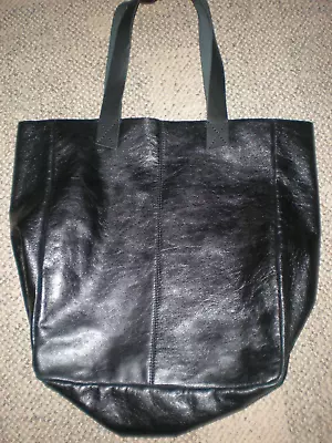 Ellington Black Leather Tote • $40