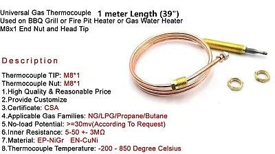 Mr Heater Replacement Thermocouple 39  Length Replaces  Part No. F273117 Stove • $12.99