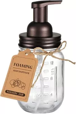 Mason Jar Foaming Soap Dispenser - Rustproof Stainless Steel Lid / BPA Free Foam • $12.87