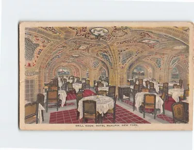 Postcard Grill Room Hotel McAlpin New York City New York USA • $20.97