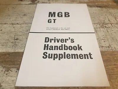 1965 MGB GT  Drivers Handbook Supp  NEW OLD STOCK  • $16.20