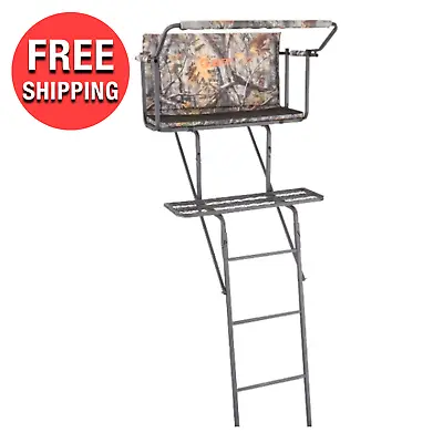 16.5 Feet Tall 2 Man Tree Stand Outdoor Hunting Blind Deer Wrap Handle Ladder • $206.55