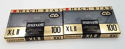 Lot Of 2 - Maxell XL-II 100 High Bias Type II Cassette Tape New Sealed • $29.99