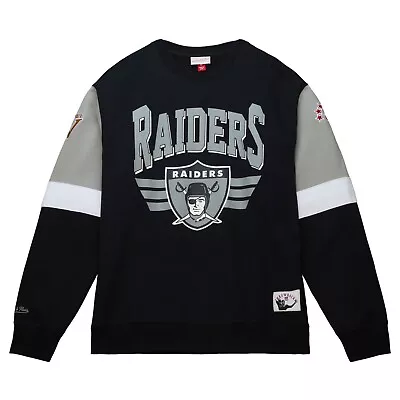 Oakland Raider Mitchell & Ness Gridiron Classics Allover 3.0 Pullover Sweatshirt • $75