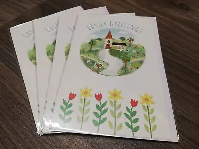 Pack Of 4 Easter Cards BNIP Church Religious  • £2.99