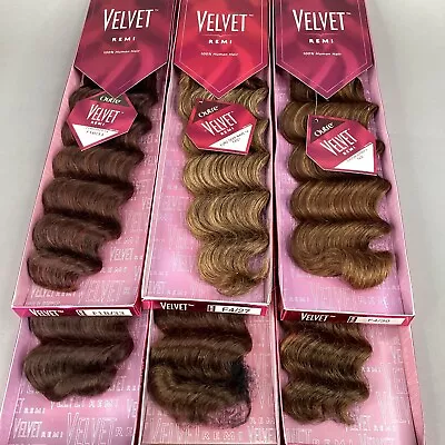 Euro Deep Velvet Remi 100% Human Hair Natural Extensions Choose Color & Length • $69.99